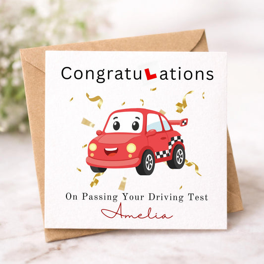 Personalised Driving Test Passed Congratulations Card
