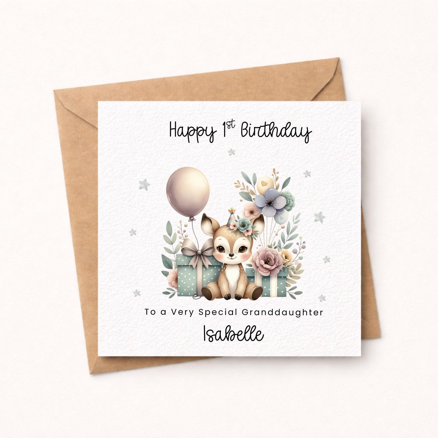 Granddaughter 1st Birthday Card