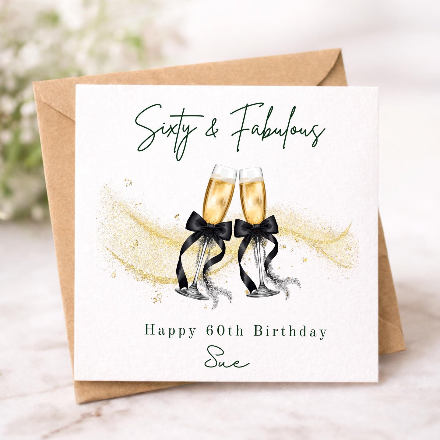 Personalised 60th Birthday Card for Her
