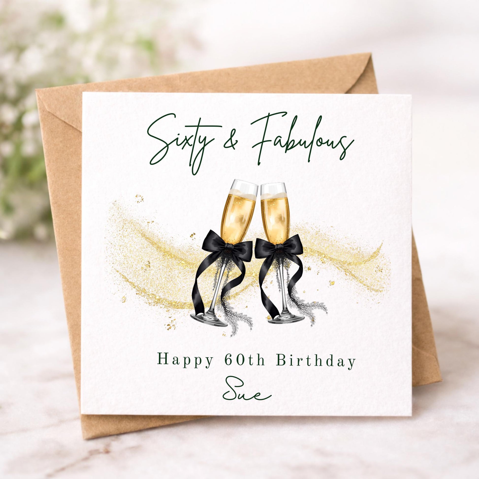 Personalised 60th Birthday Card for Her