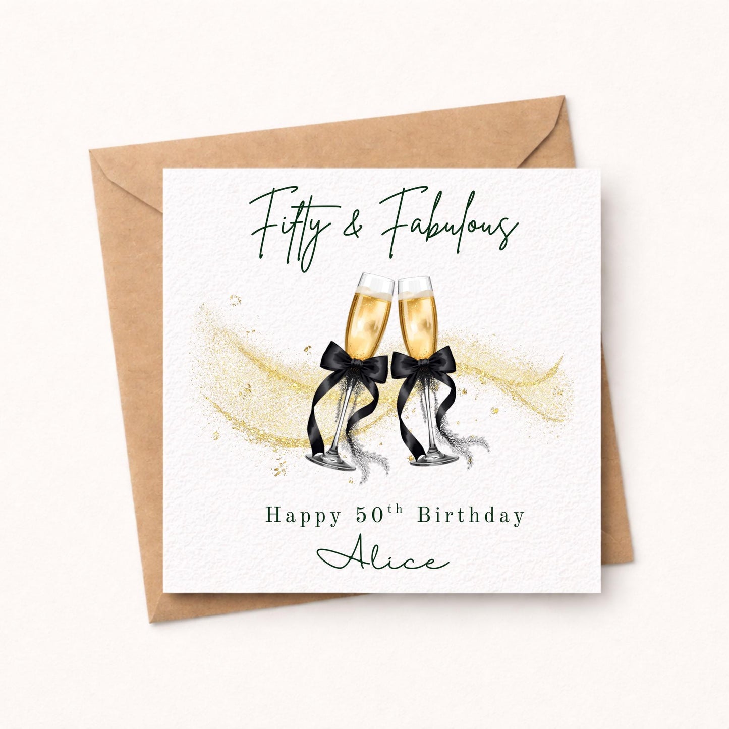 Personalised 50th Birthday Card for Her