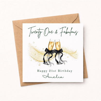 Personalised 21st Birthday Card for Her