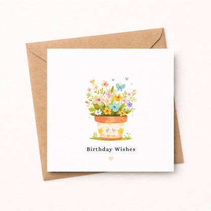 Handmade Birthday Cards set: Floral Bouquet Birthday Designs Pack of 5 Birthday Greetings