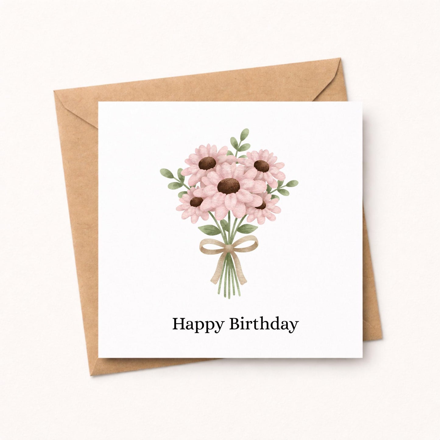 Handmade Birthday Cards set: Floral Bouquet Birthday Designs Pack of 5 Birthday Greetings