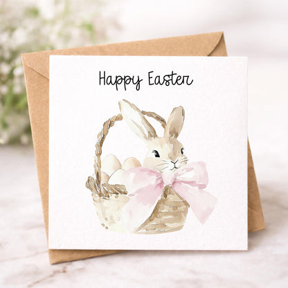 Handmade Watercolour Easter Cards set: Boho Easter Bunny Designs Pack of 6 Easter Greetings cards