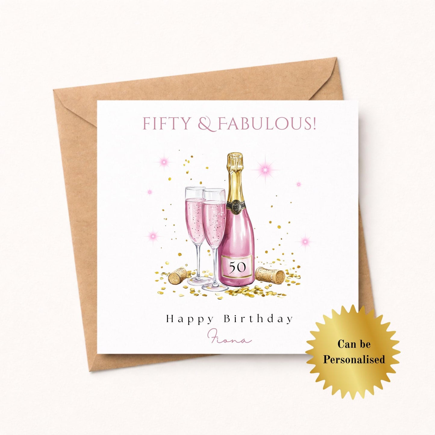 Personalised 50th Birthday Card
