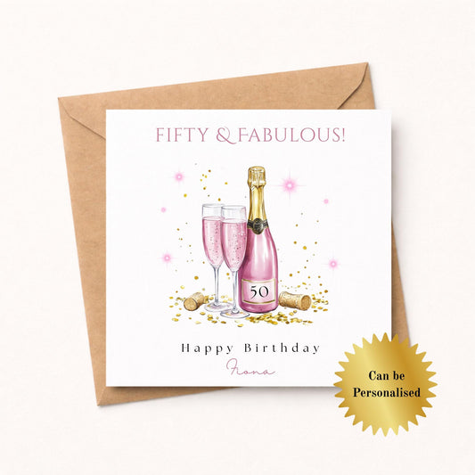 Personalised 50th Birthday Card