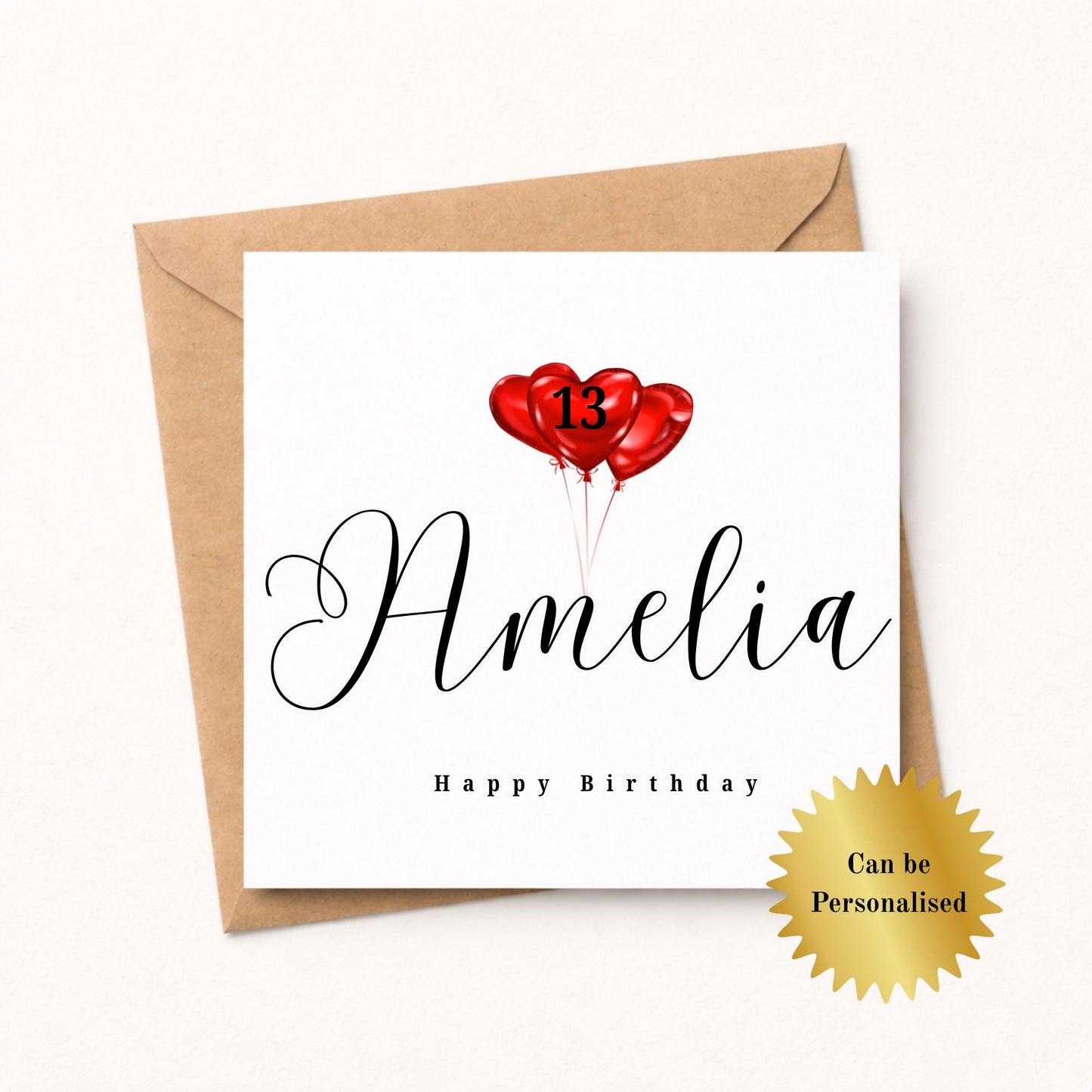 Personalised Birthday Foil Balloons Card