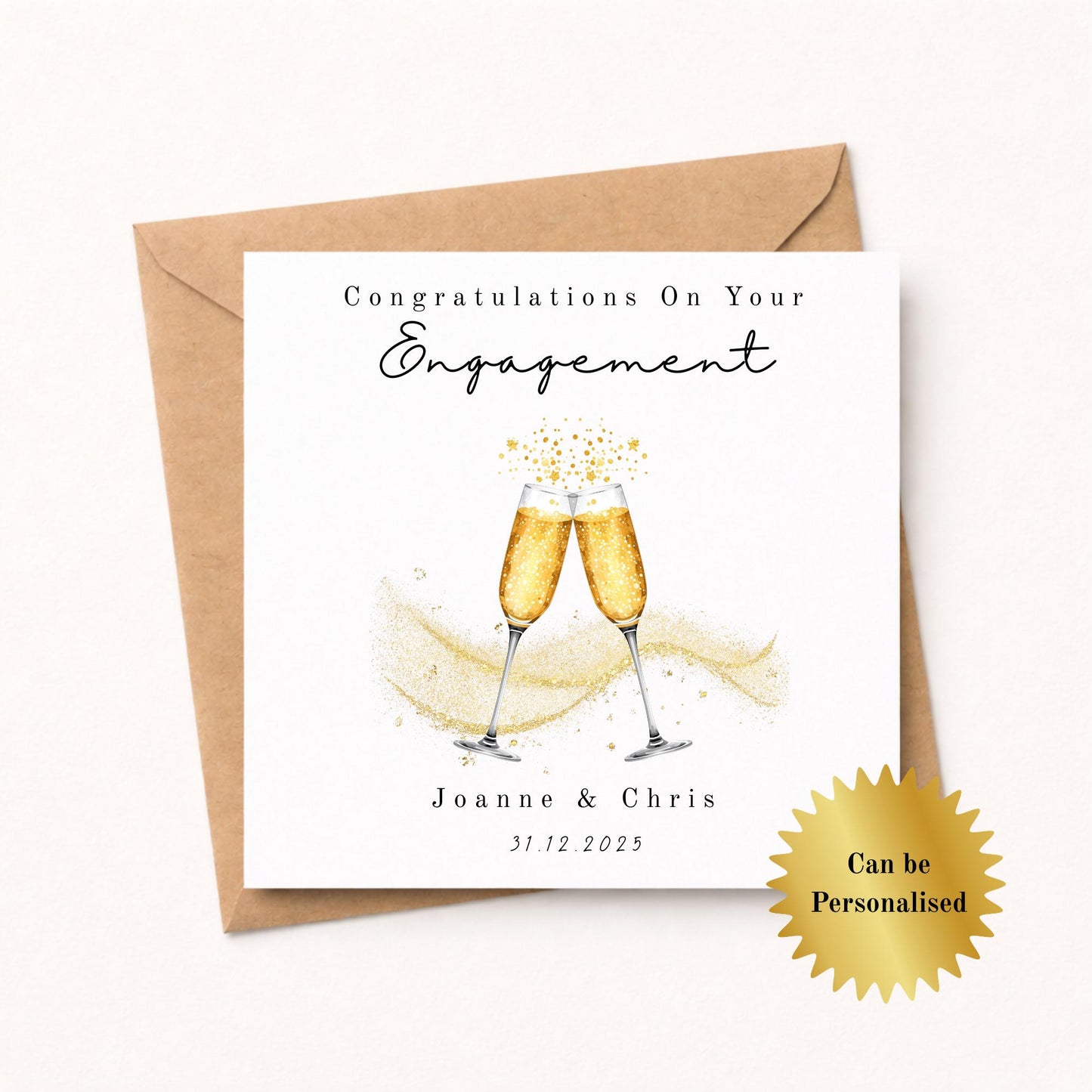 Personalised Engagement Card – Congratulations on your engagement