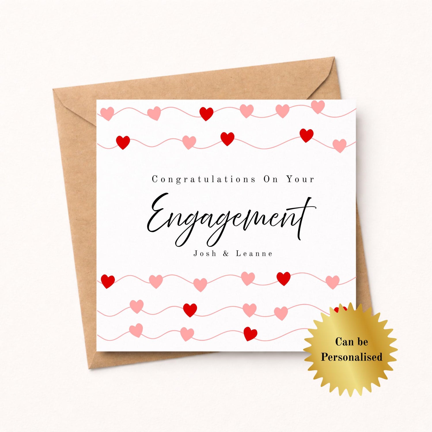 Personalised Engagement Card – Bride To be - couple