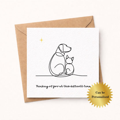 Sympathy Card – Calming Dog and Cat Bereavement Card