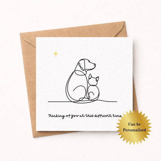 Sympathy Card – Calming Dog and Cat Bereavement Card