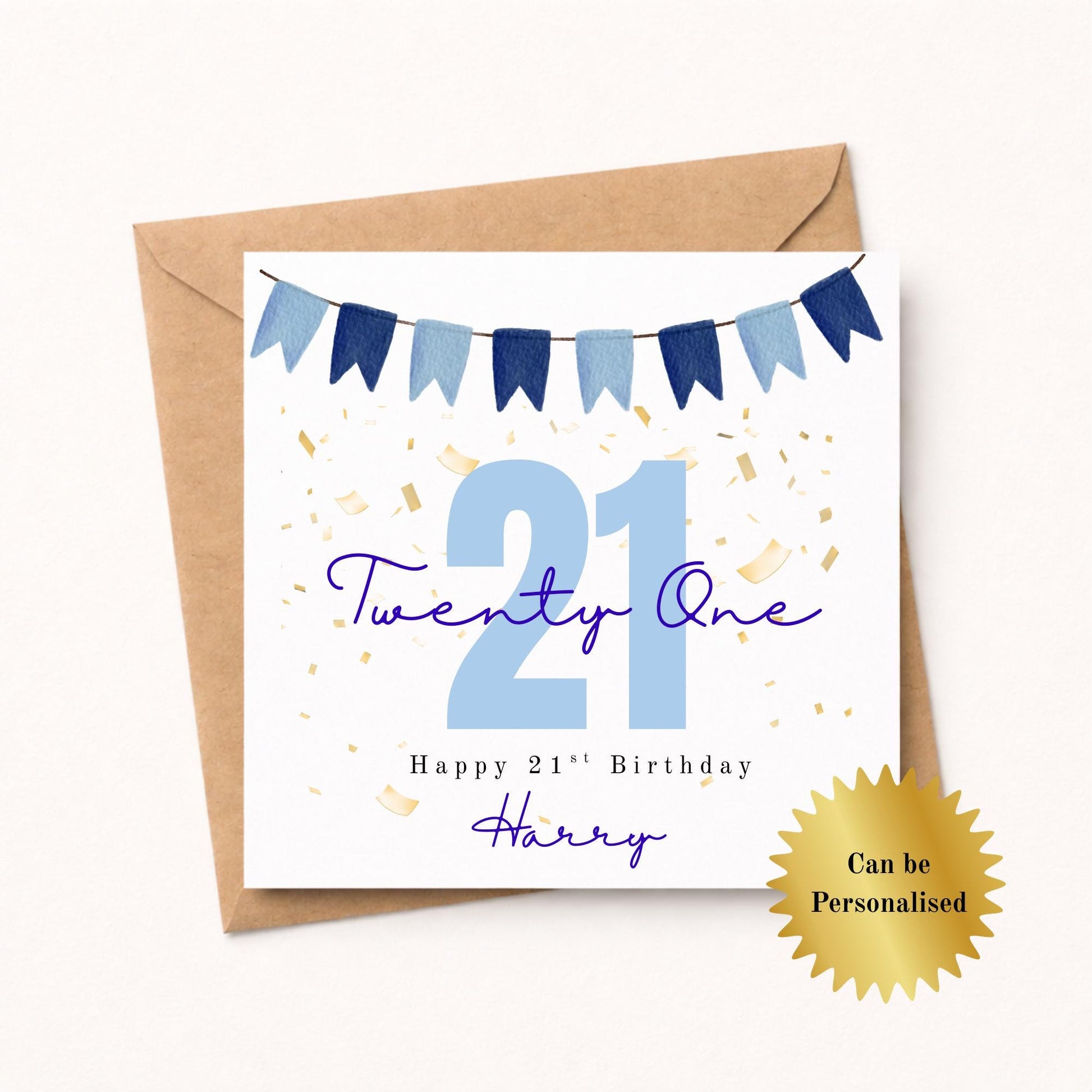 Personalised 21st Birthday Card for Him