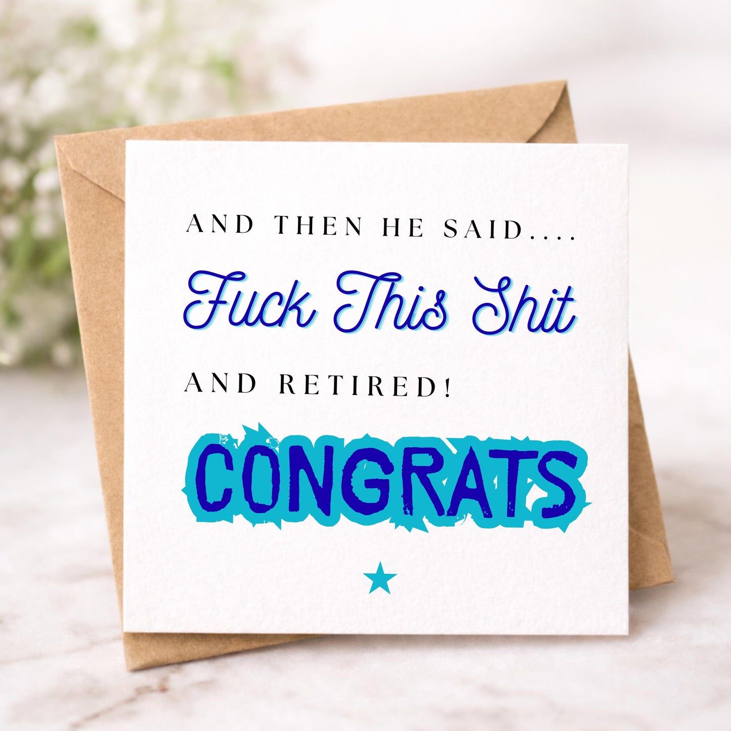Retirement Card For Men, Funny Cheeky Retirement Congratulations Card