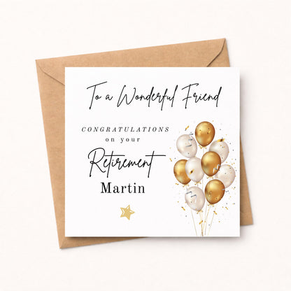 Personalised Retirement Card For a Wonderful Friend