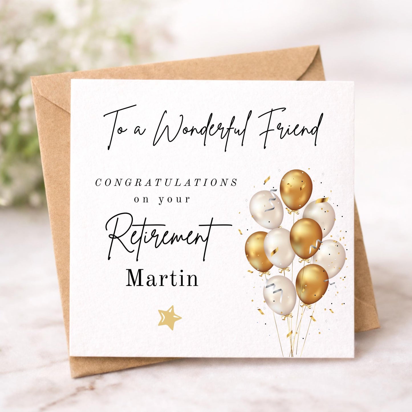 Personalised Retirement Card For a Wonderful Friend