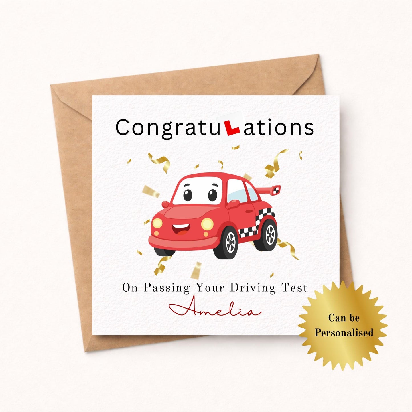 Personalised Driving Test Passed Congratulations Card