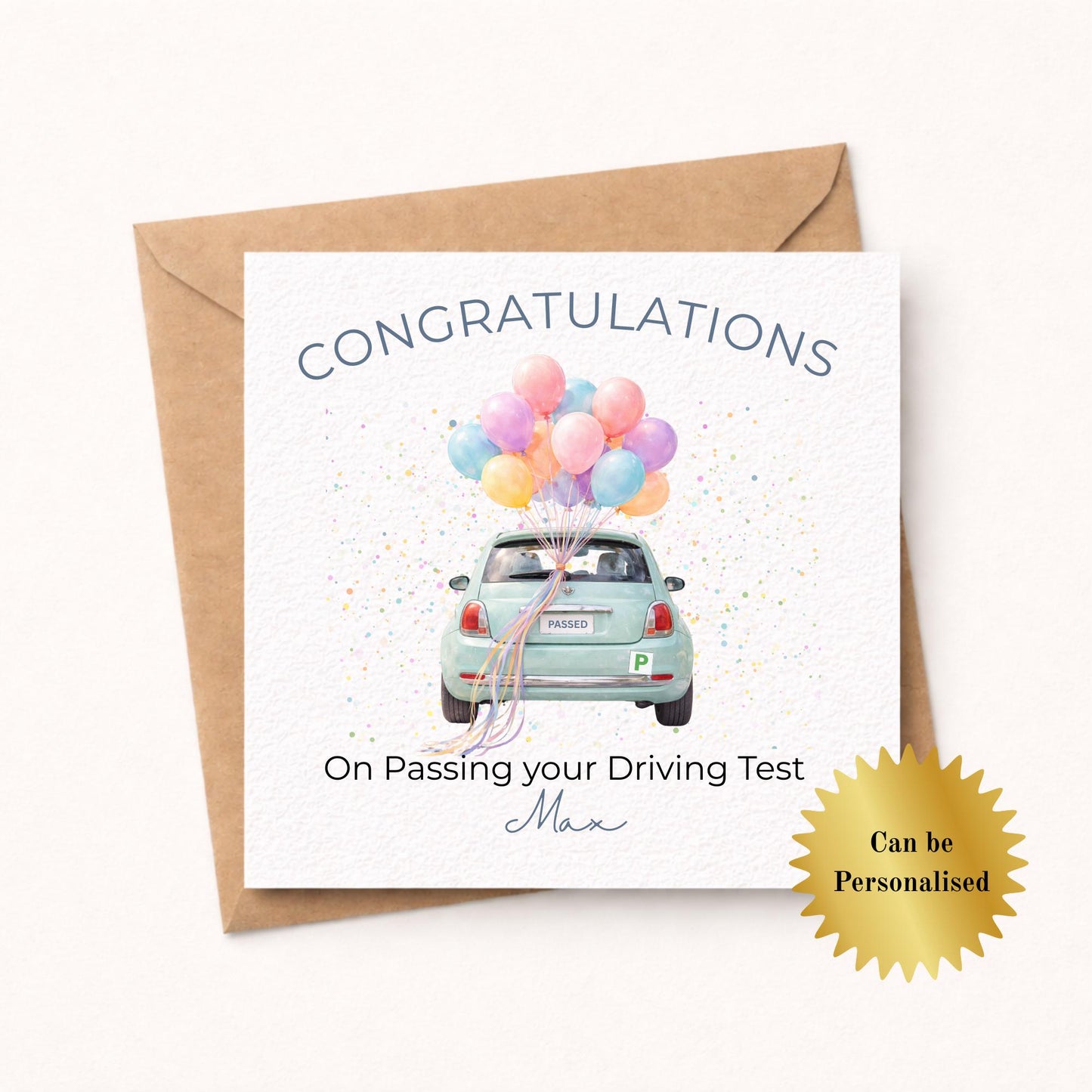 Personalised Passed your Driving Test Congratulations Card