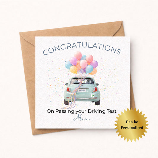 Personalised Passed your Driving Test Congratulations Card