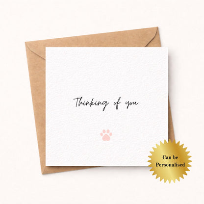 Thinking Of You Card, Pet loss Card