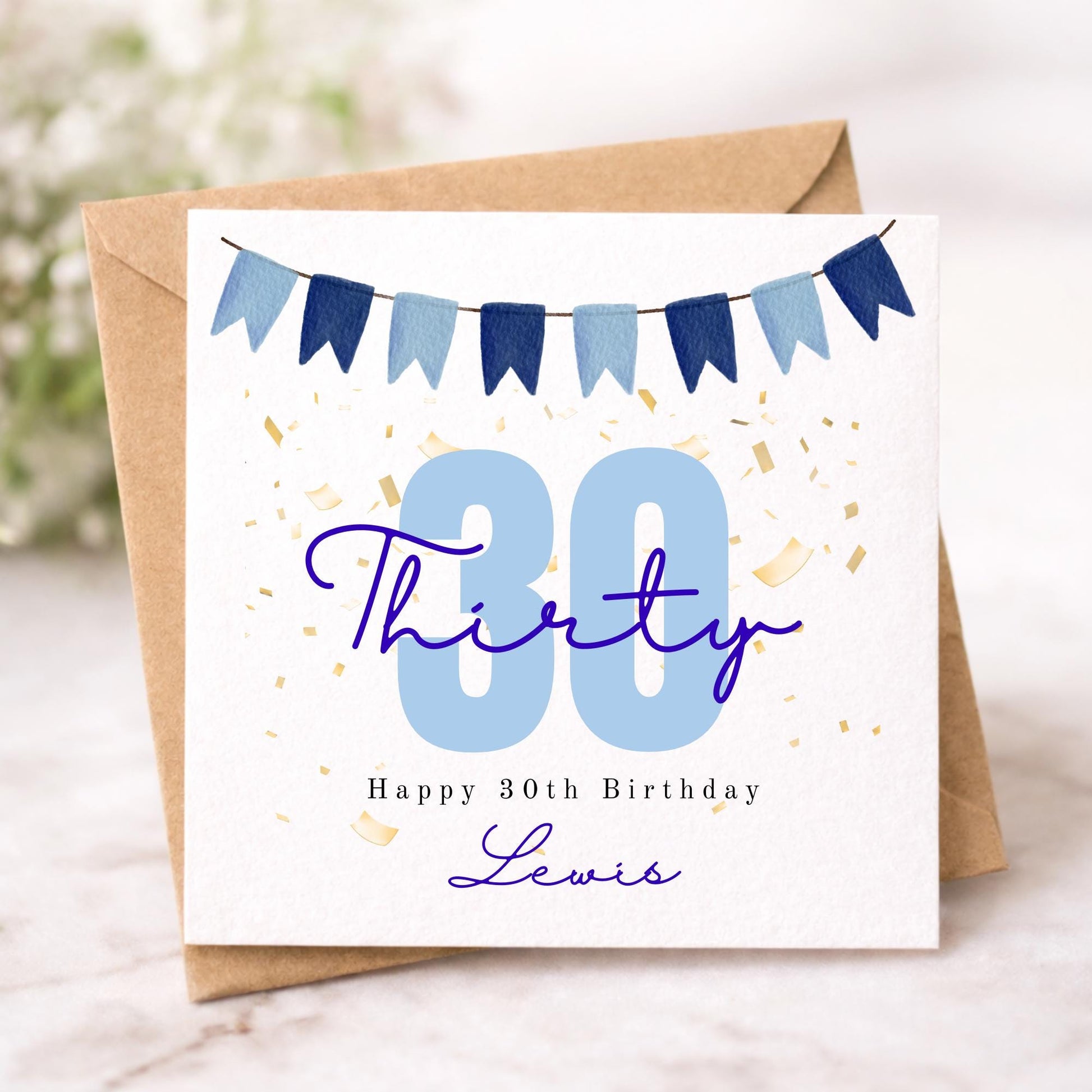 Personalised 30th Birthday Card for Him