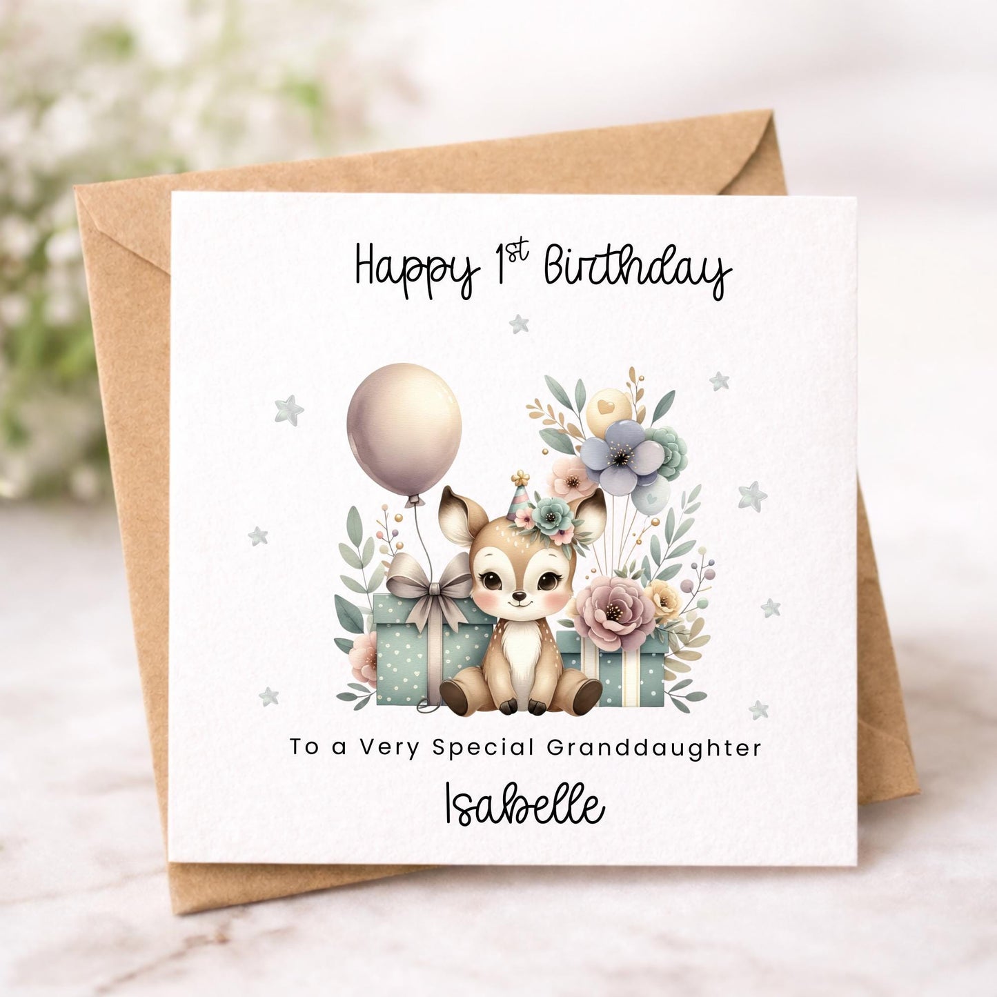 Granddaughter 1st Birthday Card
