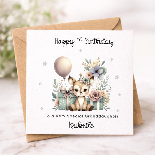 Granddaughter 1st Birthday Card
