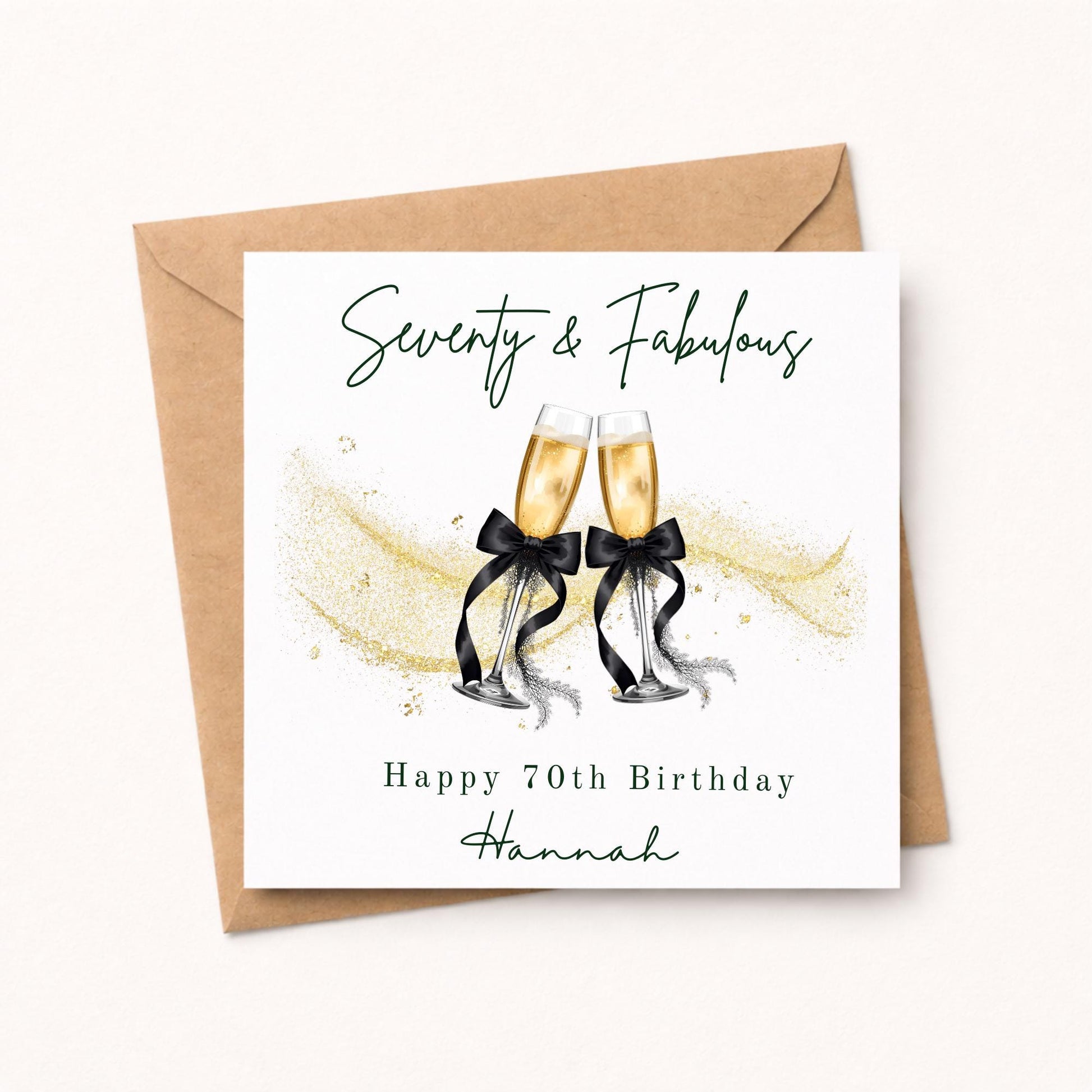 Personalised 70th Birthday Card for Her