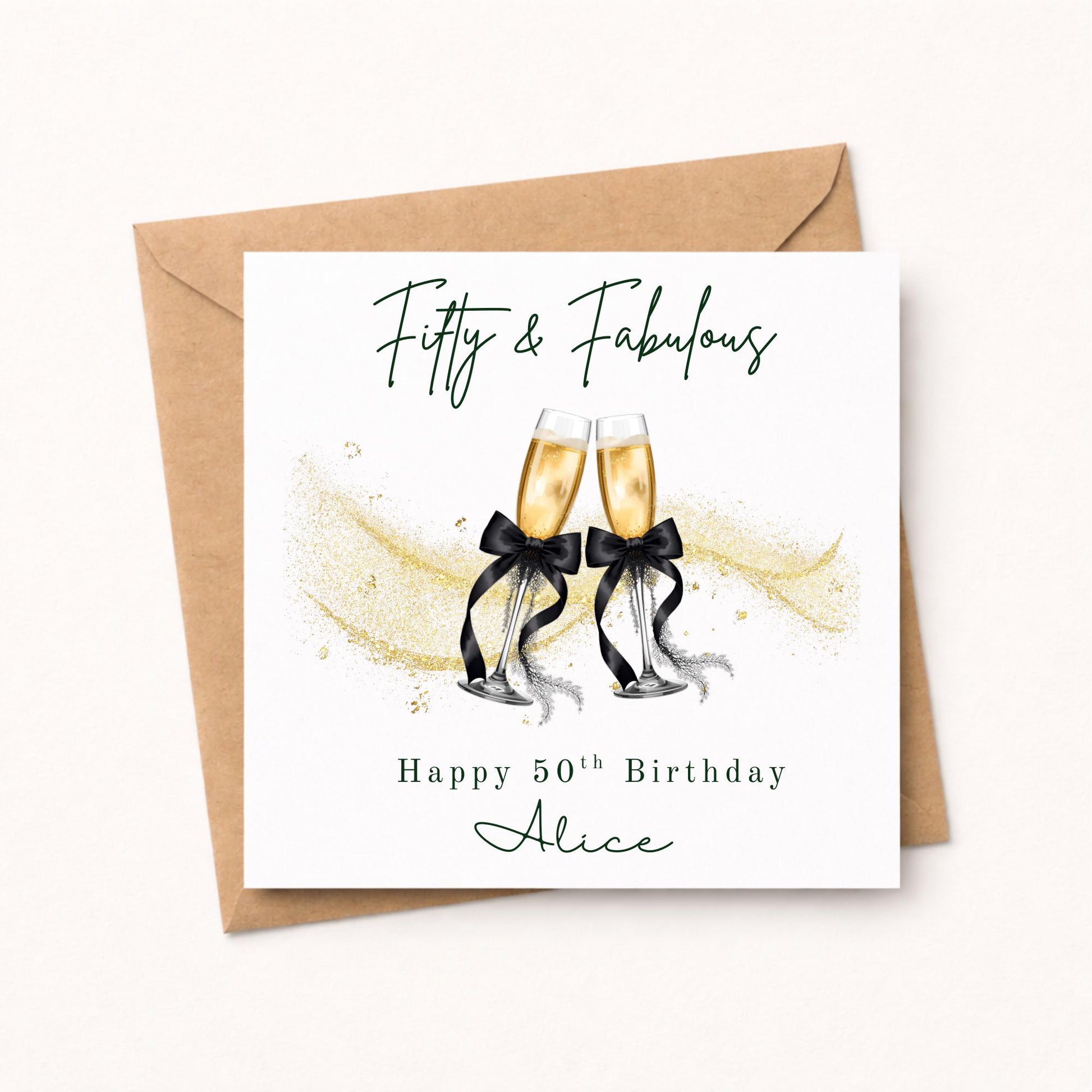 Personalised 50th Birthday Card for Her
