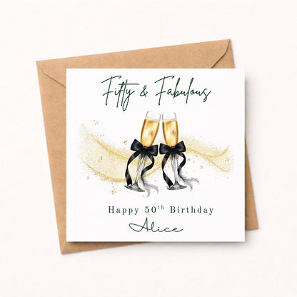 Personalised 50th Birthday Card for Her