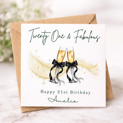 Personalised 21st Birthday Card for Her