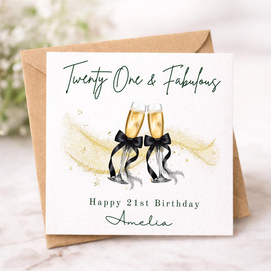 Personalised 21st Birthday Card for Her