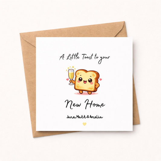Personalised fun New Home Card