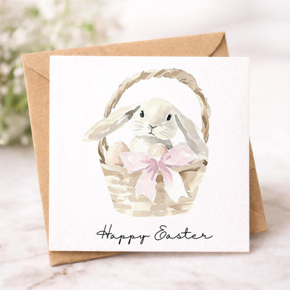 Handmade Watercolour Easter Cards set: Boho Easter Bunny Designs Pack of 6 Easter Greetings cards