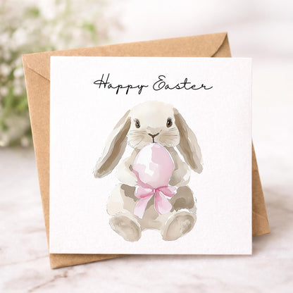 Handmade Watercolour Easter Cards set: Boho Easter Bunny Designs Pack of 6 Easter Greetings cards