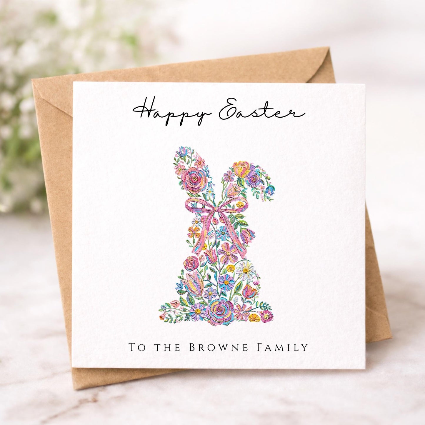 Personalised Easter Card, Happy Easter Card