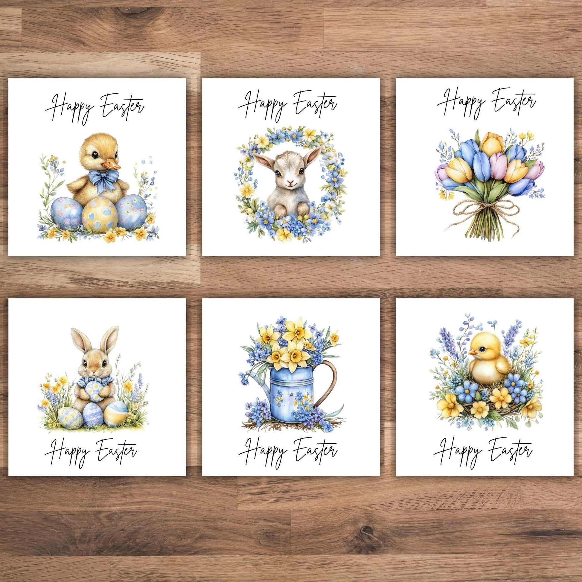 Handmade Easter Cards set: Easter Bunny