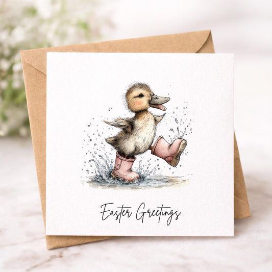 Handmade Easter Cards set: Whimsical set of Easter Greetings Bunny