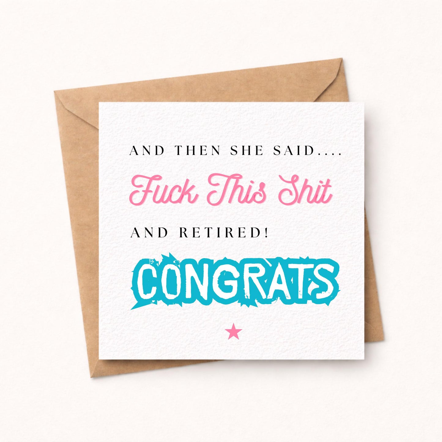 Retirement Card For Women, Funny Cheeky Retirement Congratulations Card
