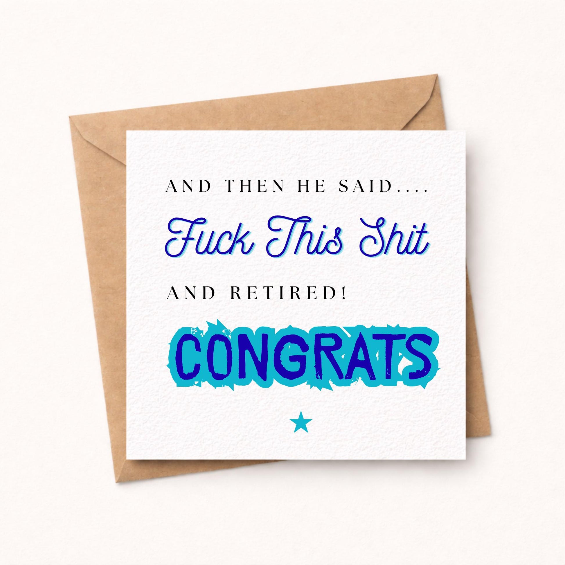 Retirement Card For Men, Funny Cheeky Retirement Congratulations Card