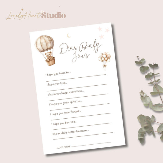 Personalised Baby Shower, uplifting hope message cards – a delightful baby shower game