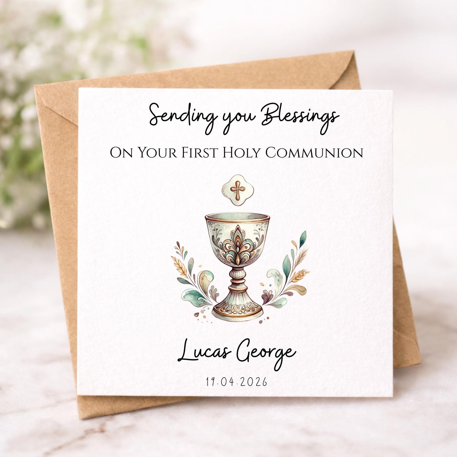 Personalised First Holy Communion Card