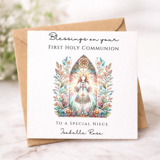 Personalised First Holy Communion Card