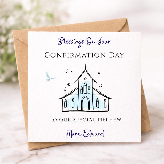 Personalised Confirmation Card For Him