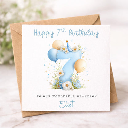 Personalised Watercolour Age Birthday Card