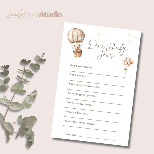 Personalised Baby Shower, uplifting hope message cards – a delightful baby shower game