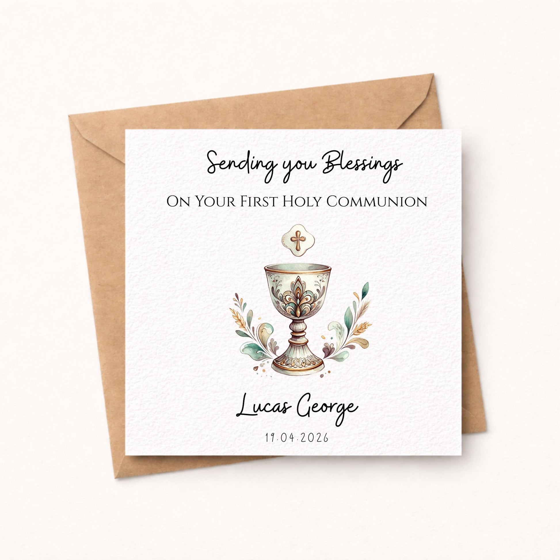 Personalised First Holy Communion Card