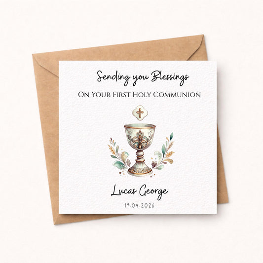 Personalised First Holy Communion Card