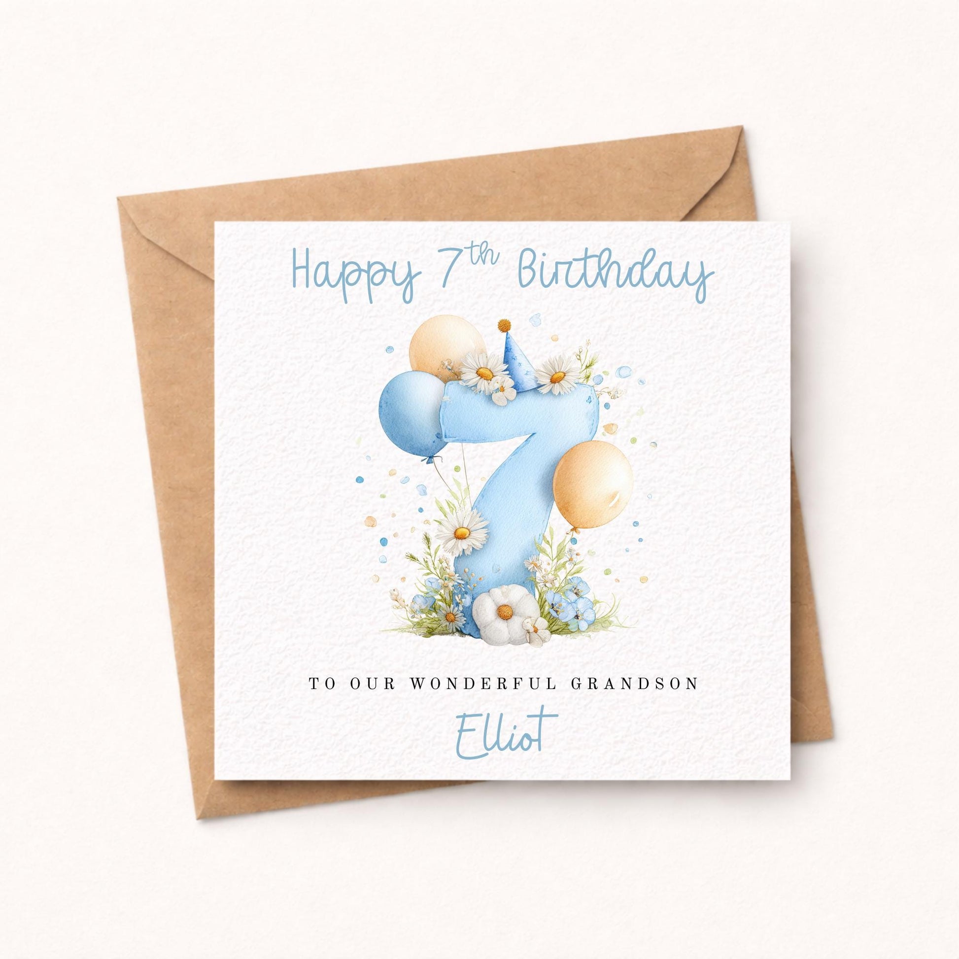 Personalised Watercolour Age Birthday Card
