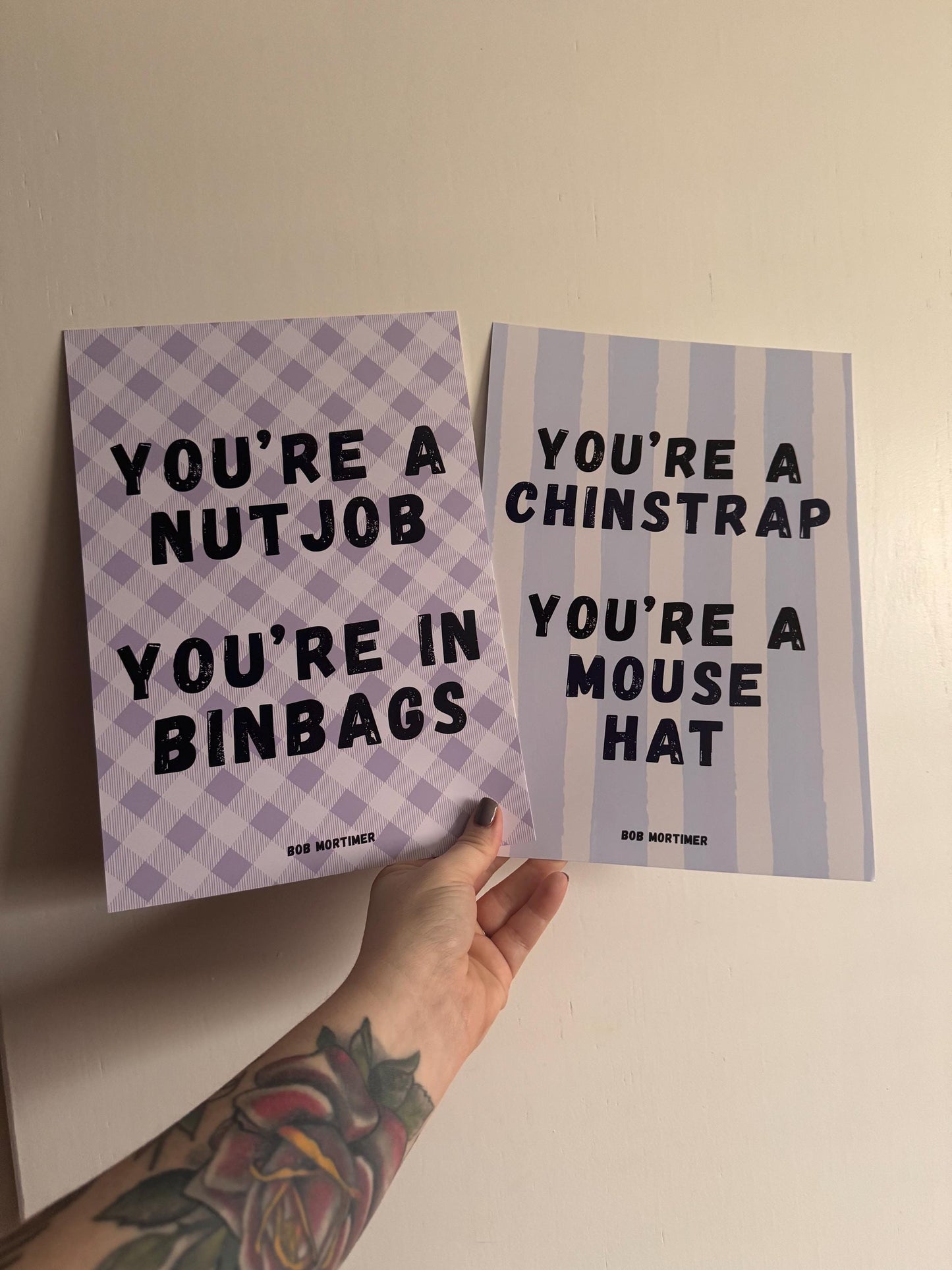 Bob Mortimer Fun Wall Print You're a Chinstrap